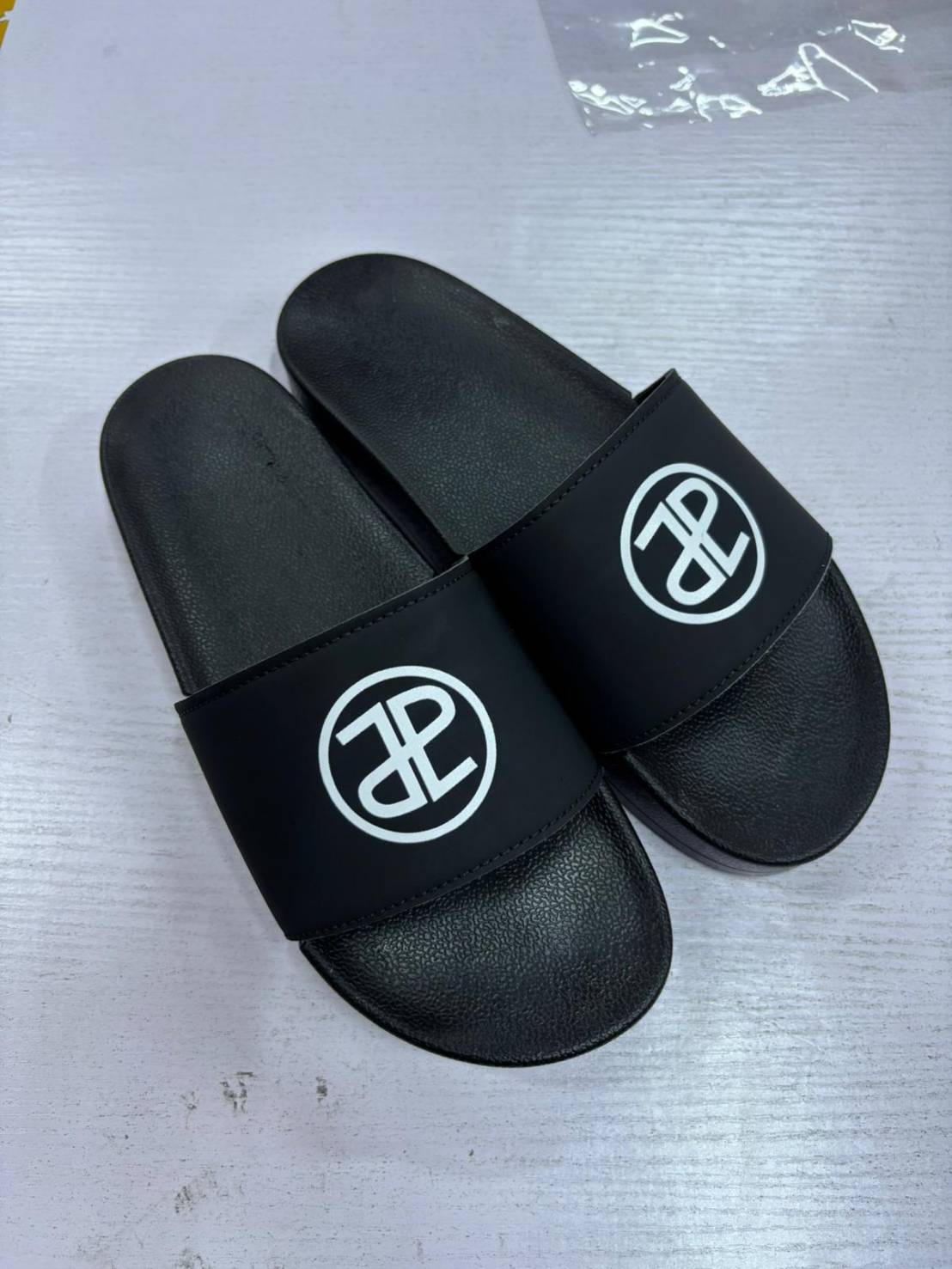 Mikoto monogram slide sandal in black