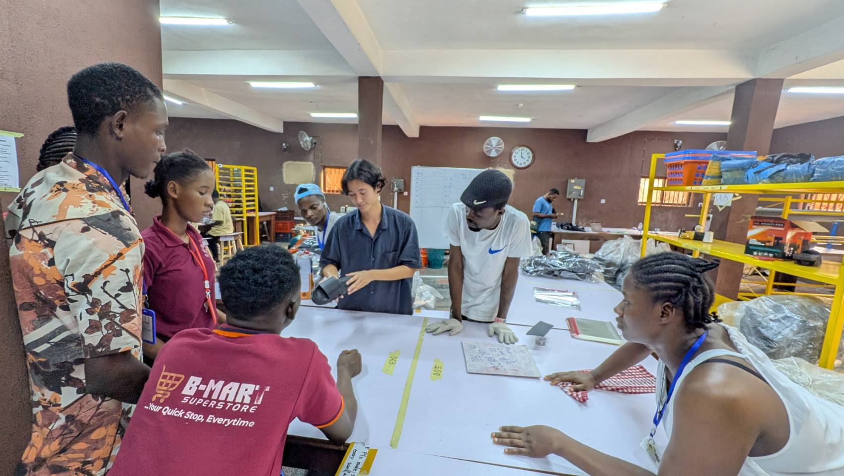 Mikoto team at work on the factory floor in Nigeria